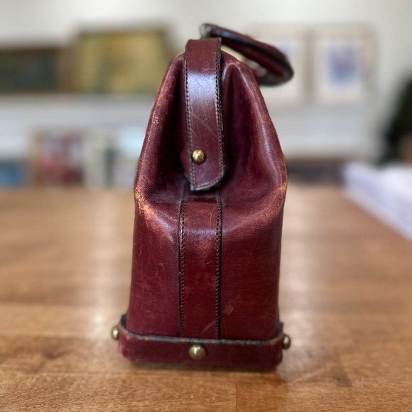 1950-60 Vintage Etienne Aigner Handmadee Leather Doctor Satchel - Picture 5 of 10